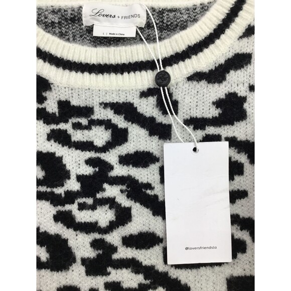 Lovers + Friends Closing In Sweater Dress in Snow Leopard Size L Revolve $168 - Picture 14 of 16